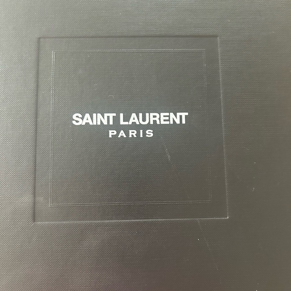 Saint Laurent suede stiletto shoes with ankle strap and stud detail - Picture 4 of 4